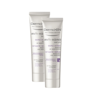 2-in-1 Niisutuse tippklass - Dermoxen Anti-Aging intiimseerum intiimkuivuse korral, 2x30 ml