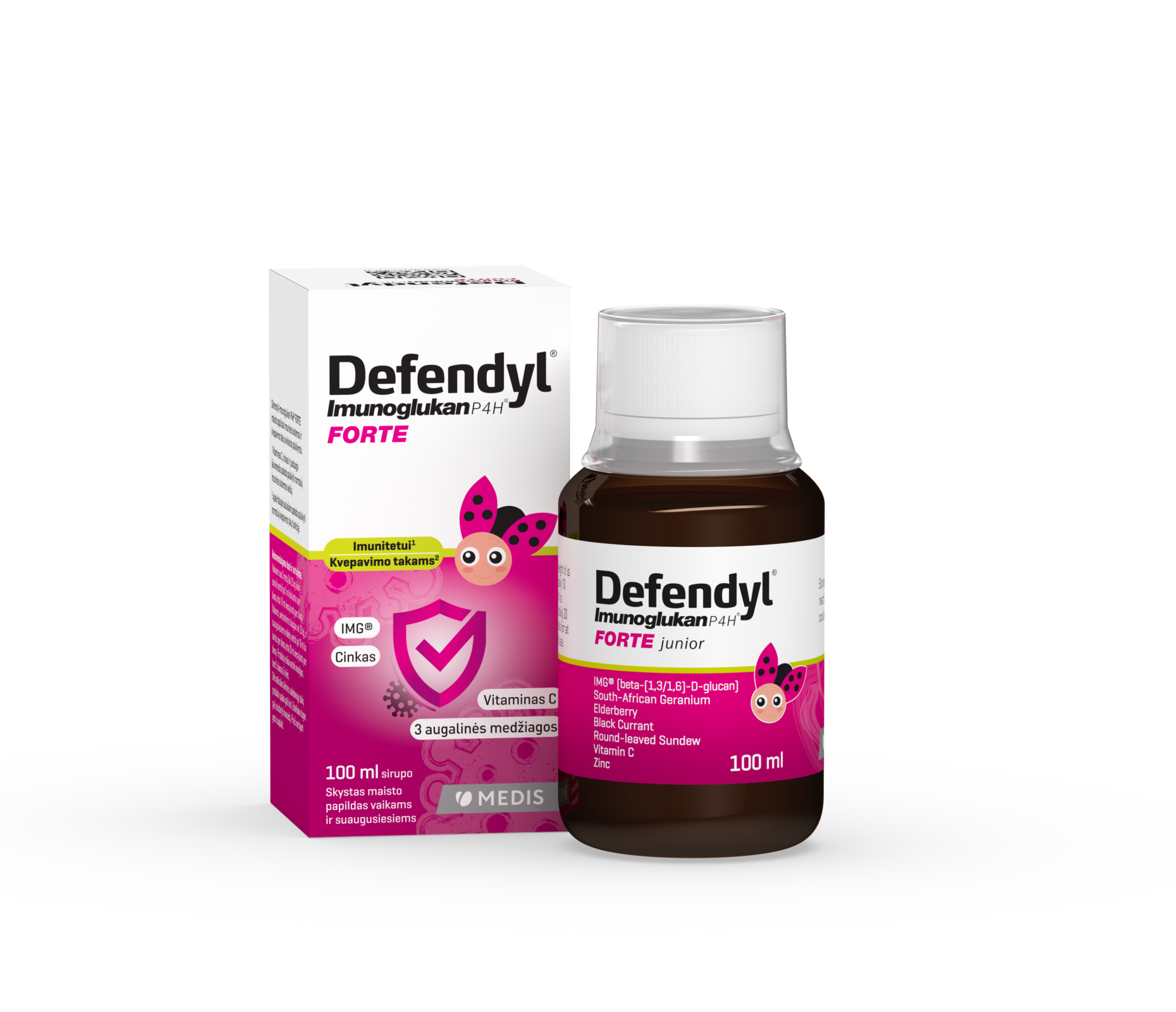 Intensiivne immuunsuse tugi al. 3.a: Defendyl® Imunoglukan P4H® Forte siirup, 100 ml